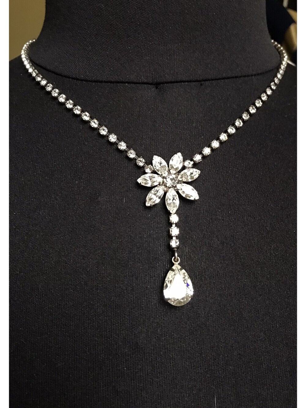 DANNIJO OXIDIZED SILVER & Swarovski CRYSTAL NECKLACE NWT deadstock